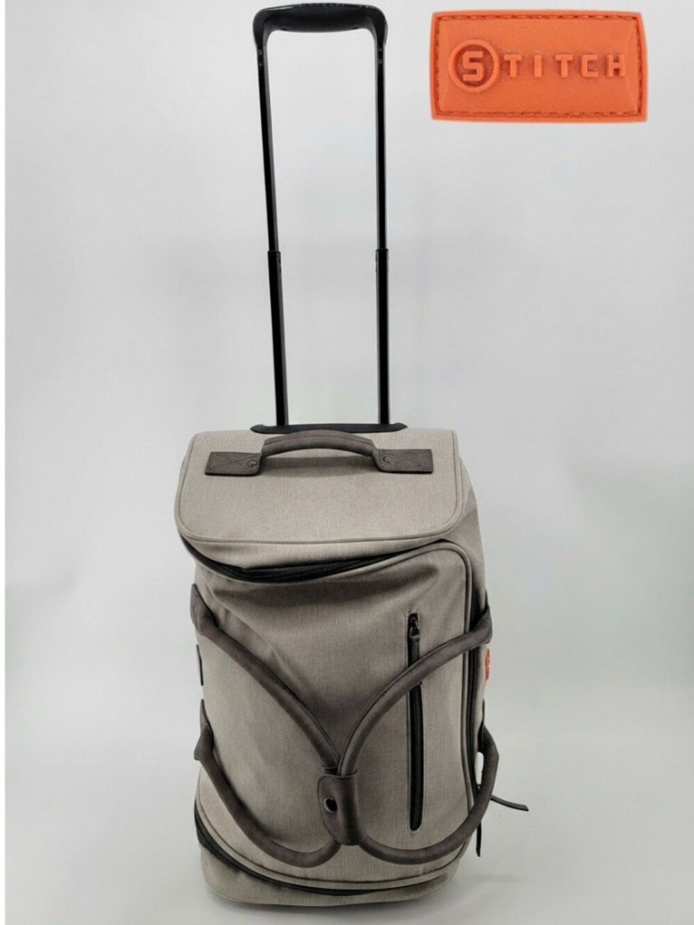 STITCH Golf Roller Duffle Bag Carry On Travel Weekender Beige Gray